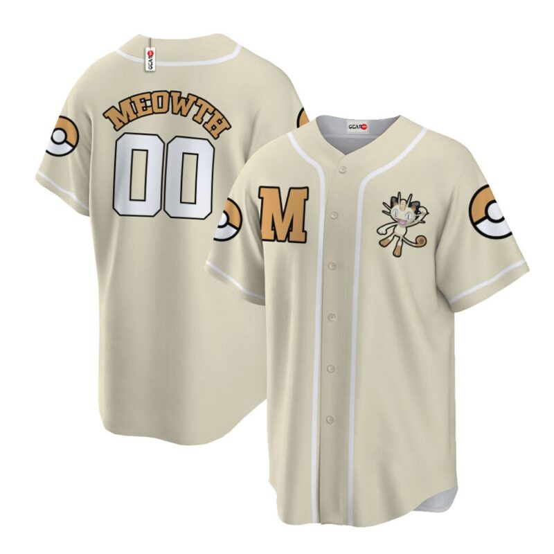 Meowth Baseball Jersey Personalized Edition