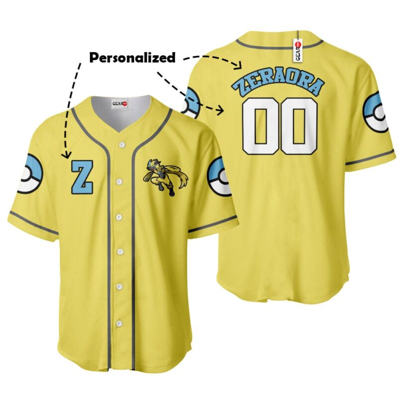 Zeraora Baseball Jersey Personalized Edition