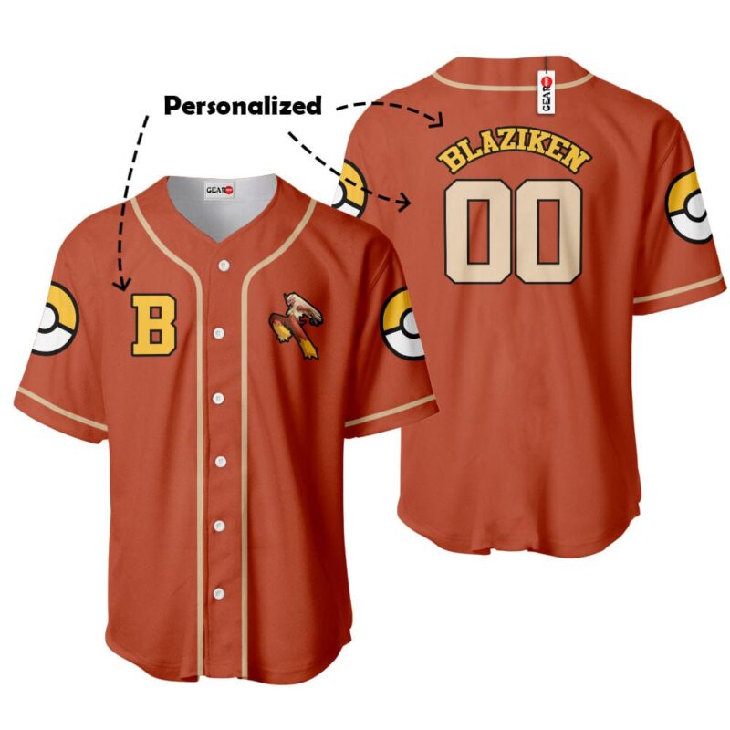 Blaziken Baseball Jersey Personalized Edition