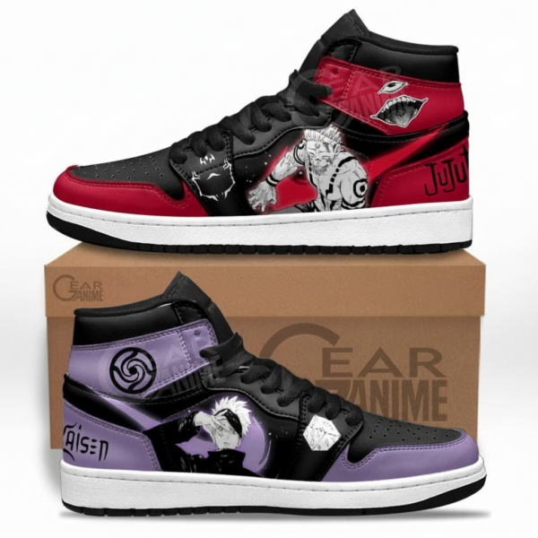 Jujutsu Kaisen Gojo vs Sukuna High-Top Leather Sneakers Cursed vs Limitless