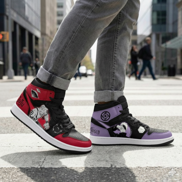 Jujutsu Kaisen Gojo vs Sukuna High-Top Leather Sneakers Cursed vs Limitless