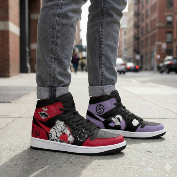 Jujutsu Kaisen Gojo vs Sukuna High-Top Leather Sneakers Cursed vs Limitless