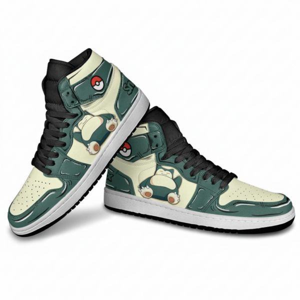Snorlax High-Top Leather Sneakers Custom For Fans