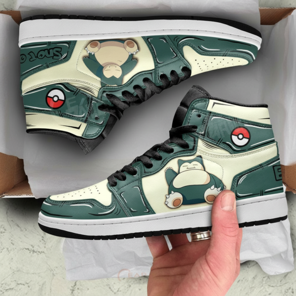 Snorlax High-Top Leather Sneakers Custom For Fans