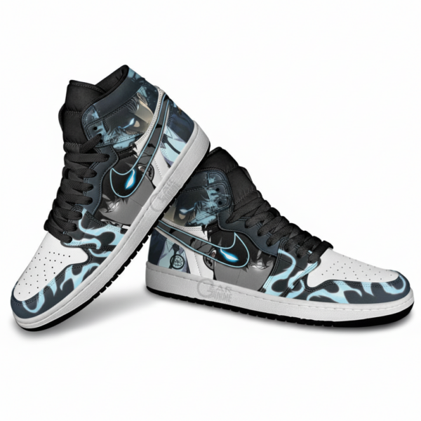 Solo Leveling Sung Jin-woo High-Top Leather Sneakers Glowing Eyes