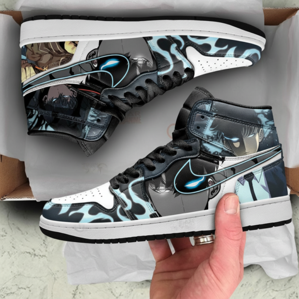 Solo Leveling Sung Jin-woo High-Top Leather Sneakers Glowing Eyes