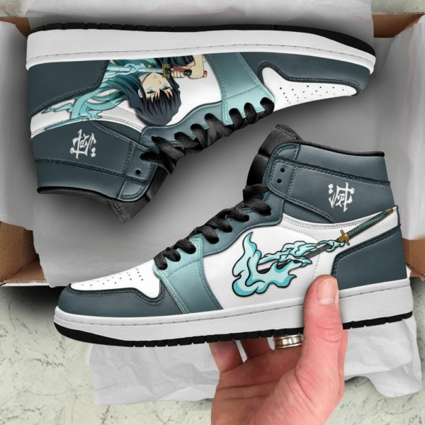 Muichiro Tokito High-Top Leather Sneakers The Mist Hashira For Demon Slayer Fans