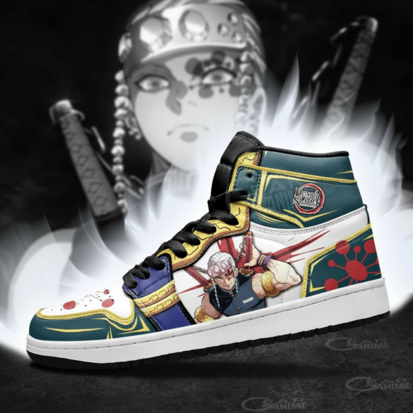 Uzui Tengen High-Top Leather Sneakers Custom Demon Slayer Fans
