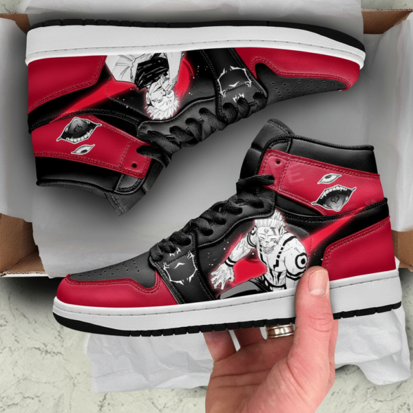 Sukuna High-Top Leather Sneakers Manga Mixed Anime For Jujutsu Kaisen Fans
