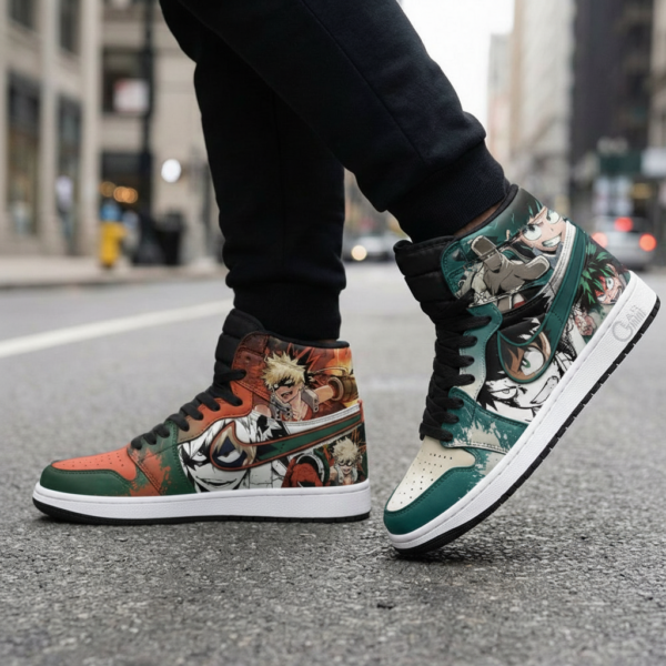 BakuDeku High-Top Leather Sneakers