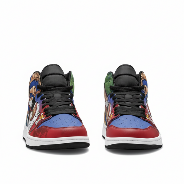 Zoro and Luffy High-Top Leather Sneakers For One Piece Fans