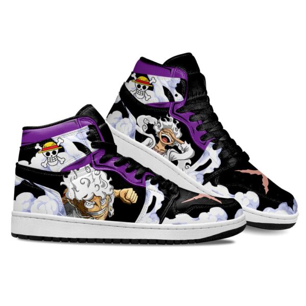 Luffy Sun God Nika High-Top Leather Sneakers For One Piece Fans