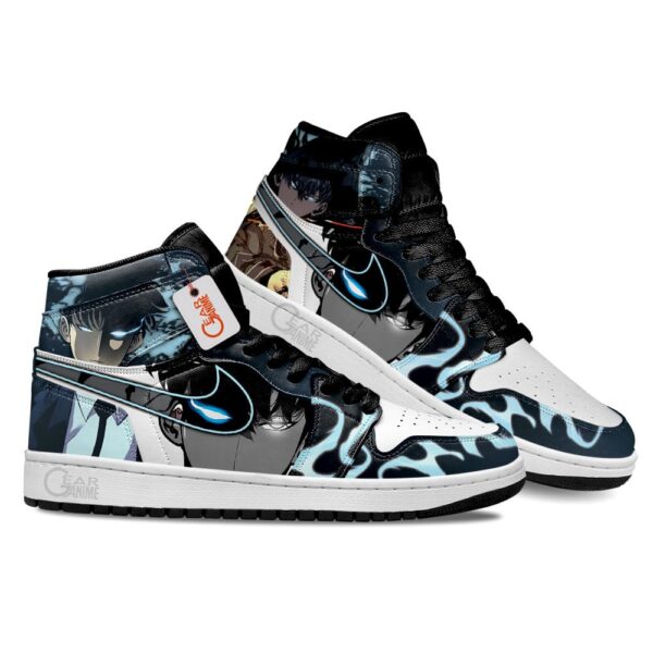 Solo Leveling Sung Jin-woo High-Top Leather Sneakers Glowing Eyes