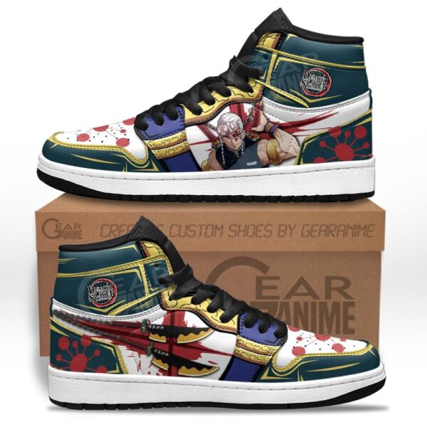 Uzui Tengen High-Top Leather Sneakers Custom Demon Slayer Fans