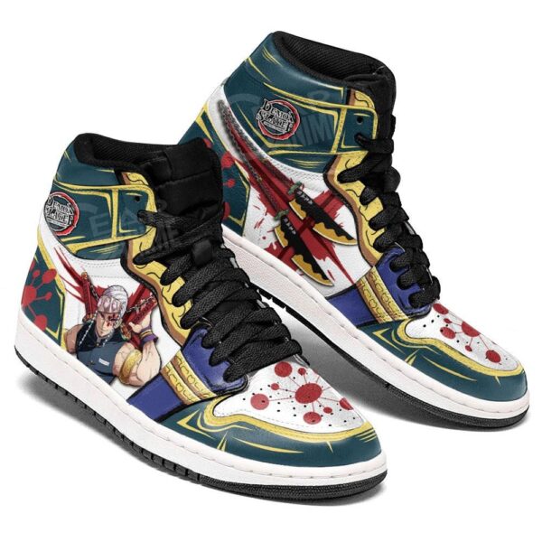 Uzui Tengen High-Top Leather Sneakers Custom Demon Slayer Fans