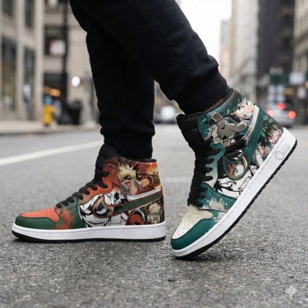 BakuDeku High-Top Leather Sneakers