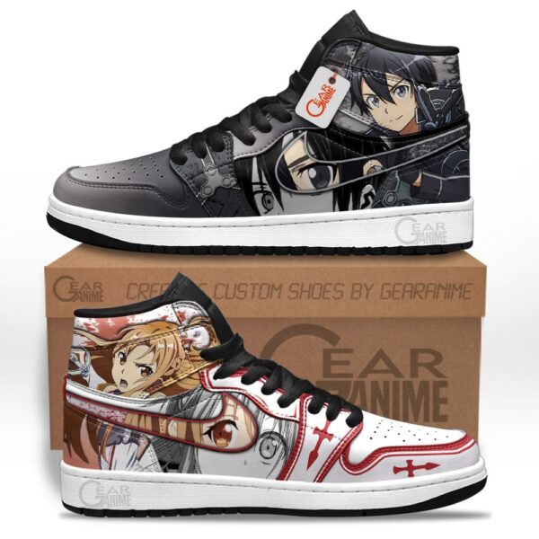 Kirito and Asuna Couple High-Top Leather Sneakers