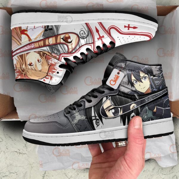 Kirito and Asuna Couple High-Top Leather Sneakers
