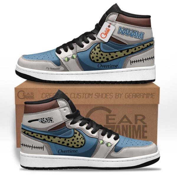 Kento Nanami High-Top Leather Sneakers Custom Name For Jujutsu Kaisen Fans