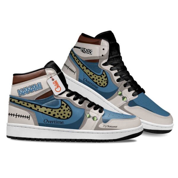 Kento Nanami High-Top Leather Sneakers Custom Name For Jujutsu Kaisen Fans